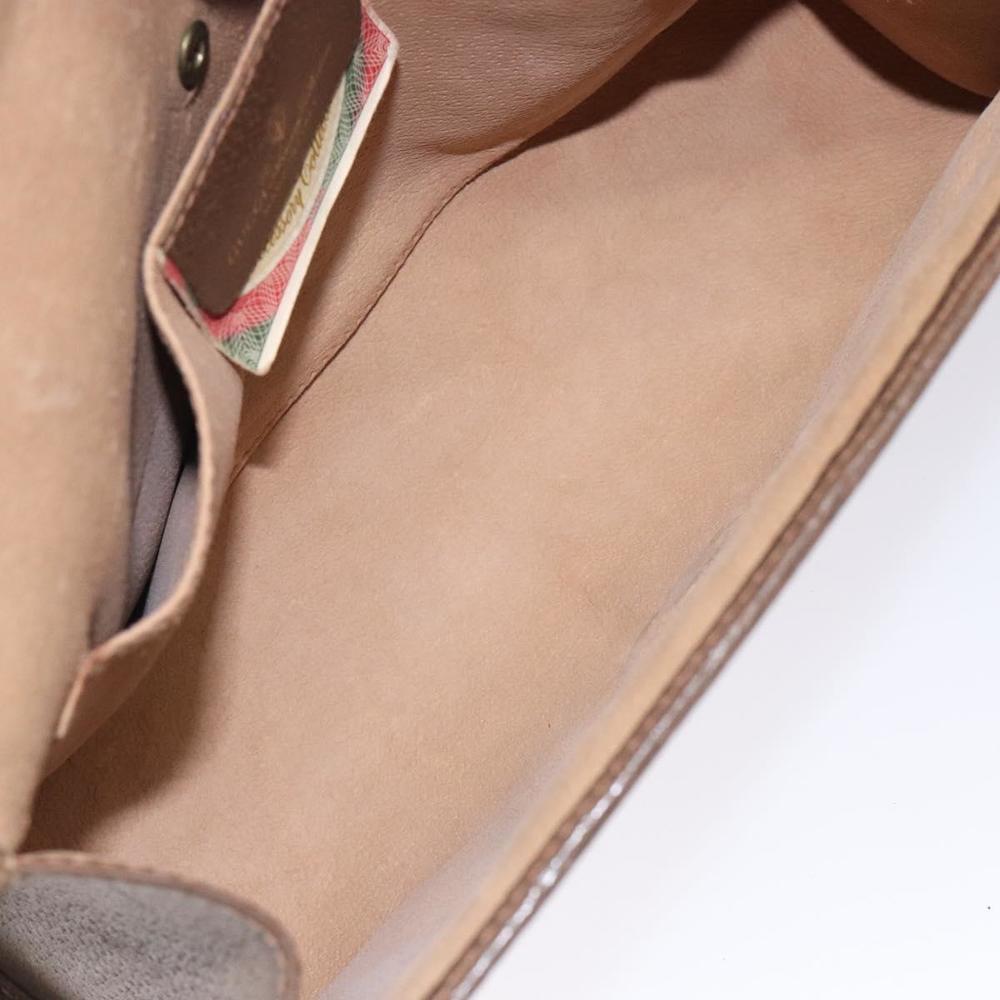 GUCCI GG Supreme Web Sherry Line Clutch Bag PVC Beige Gold 89 01 030 Auth 133273 - Picture 10 of 16